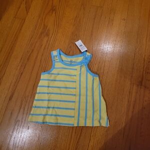 GAP Kids Yellow and Blue Striped Tank Top